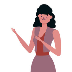 Isolated avatar woman vector design