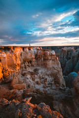 Man Near The Cliff In Coal Mine Canyon