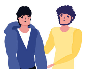 Isolated avatar men vector design