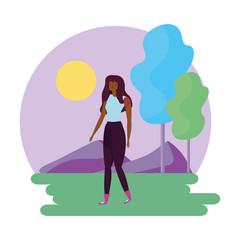 Isolated avatar woman vector design