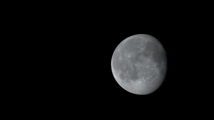 Waning Moon and sun Picture in space