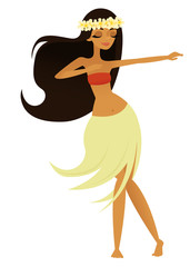 Graceful hula dancer