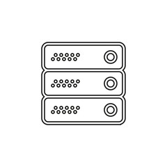 server data racks illustration - computer storage