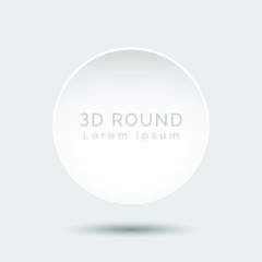 3d round illustration on white background