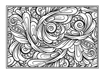 Vector abstract pattern page for antistress coloring