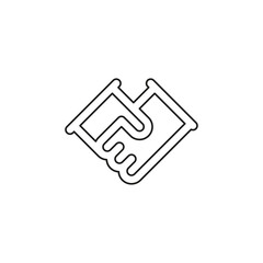 vector handshake symbol, contract icon