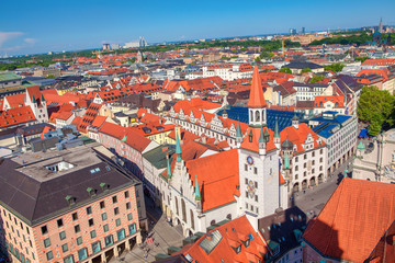 Obraz premium aerial view of Munich center city