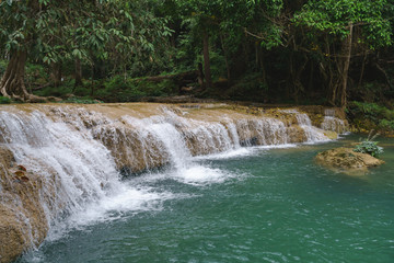 Natural waterfall in Asian country.