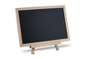 blank standing chalkboard isolated on white background