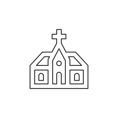 vector church building. church architecture icon
