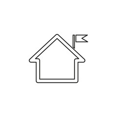 home icon, vector real estate house