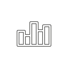 vector bar chart illustration, business graph.