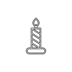 Candle icon. Logo element illustration