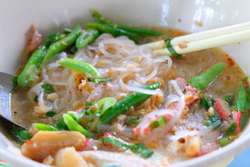 Sukhothai Tom Yum Noodle close up