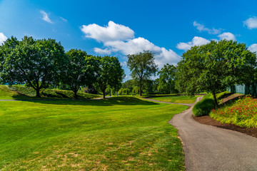 Plakat path in the golfcourse