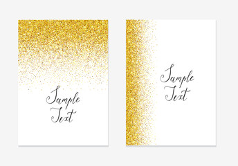 Gold glitter holiday design background with sparkle.
