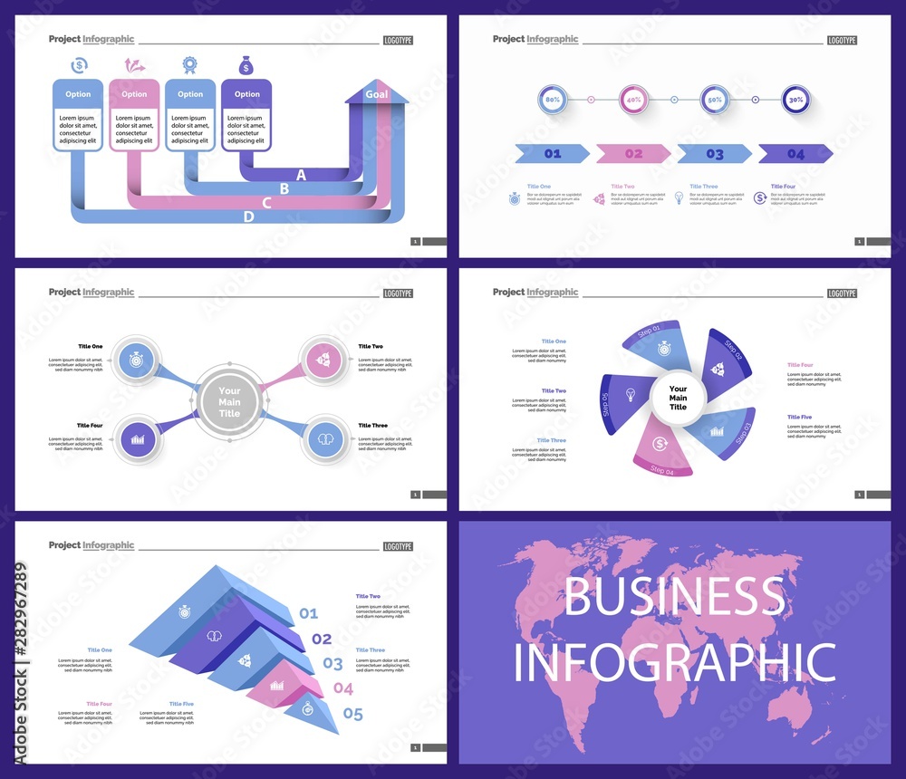 Aufkleber set of analysis or statistics concept infographic charts. business diagrams for presentation slide t