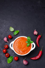 Homemade vegetable red sauce