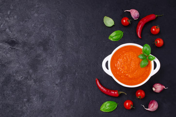 Homemade vegetable red sauce