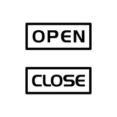 Open Close hanging icon vector symbol illustration