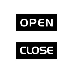 Open Close hanging icon vector symbol illustration