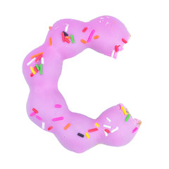 Purple donut with sprinkles isolated on white background with clipping path.