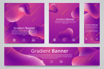 abstract banner template, vector illustration