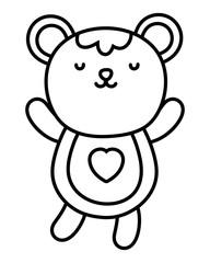 Isolated bear cartoon vector design vector illustration
