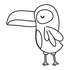Isolated toucan cartoon vector design vector illustration