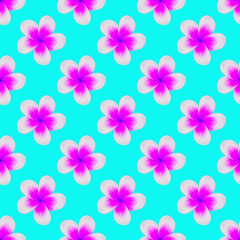 Obraz na płótnie Canvas Seamless pattern. Pink flower. Use for t-shirt, greeting cards, wrapping paper, posters, fabric print.