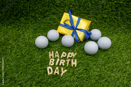 Happy Birthday To Golfer With Golf Balls On Green Grass Wall Mural Wallpaper Murals Thaninee Happy Birthday To Golfer With Golf Balls On Green Grass Wall Mural Wallpaper Murals Thaninee