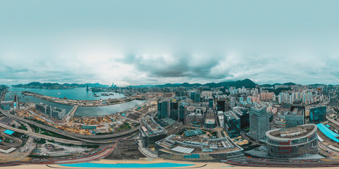 Panorama Landscape of Hong Kong Cityscape