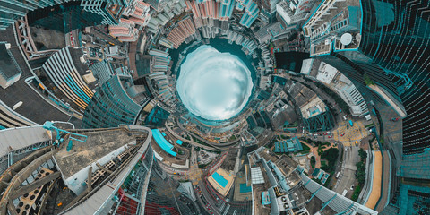 Panorama Landscape of Hong Kong Cityscape