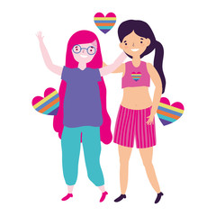 Women supporting lgtbi march design