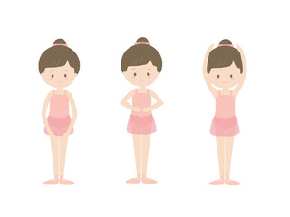 スカート付きレオタード　第1ポジション