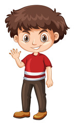 Cute happy smiling child isolated on white background