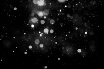 Blur bokeh of light on black