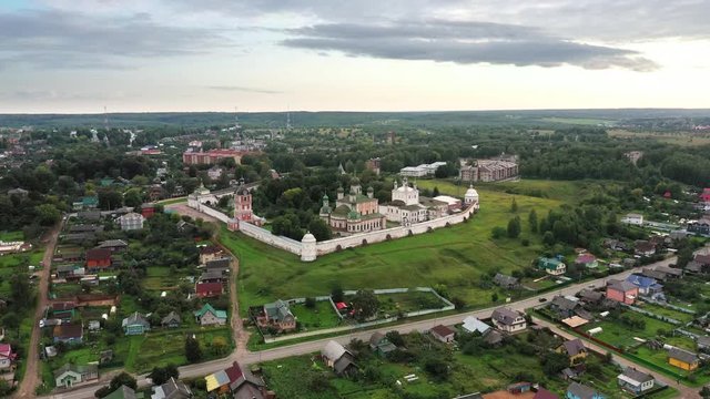 Aerial view of Goritsky Monastery in Pereslavl-Zalessky, Yaroslavl oblast, Russia