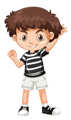 Cute happy smiling child isolated on white background