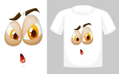 T-shirt design with graphic in front