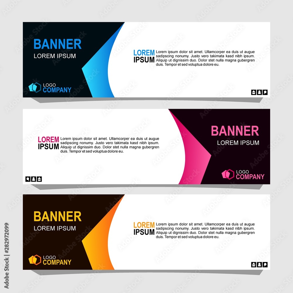 Wall mural vector abstract design banner web template.