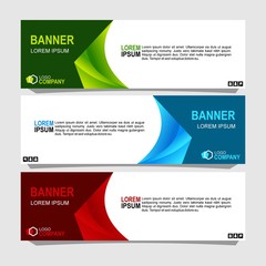 Vector abstract design banner web template.