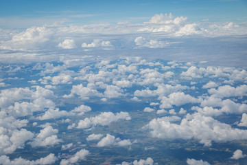 sky and clouds view from airplan