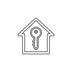 house key. vector unlock house isolated