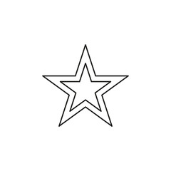 Star icon vector. Classic rank isolated.