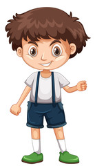 Cute happy smiling child isolated on white background