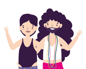 Men supporting lgtbi march design vector illustration