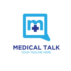 medical talk logo designs icon