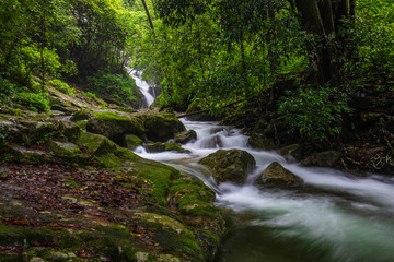 Obraz premium Pi-tu-gro waterfall, Beautiful waterfall in Tak province, ThaiLand.