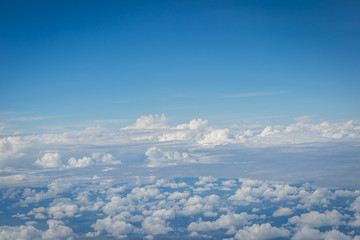 sky and clouds view from airplan